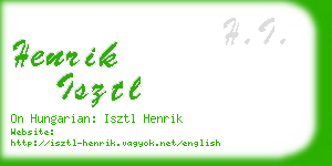 henrik isztl business card